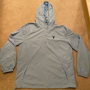 PacSun x Playboy Logo Baby Blue Quarter-Zip Anorak